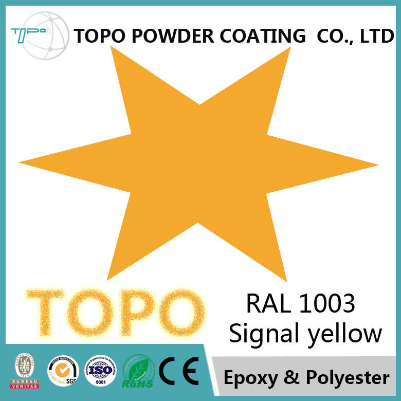 RAL 1003光沢度の高い3mmの柔軟性に塗る産業エポキシ ポリエステル粉